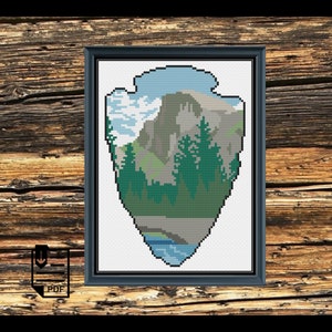 Yosemite National Park Cross Stitch PDF PATTERN | Chart | Instant Download | Embroidery | XStitch | Modern | Pattern Keeper Compatible