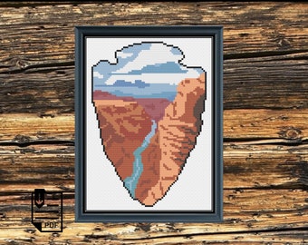 Grand Canyon National Park Cross Stitch PDF PATTERN | Chart | Instant Download | Embroidery | XStitch | Modern | Pattern Keeper Compatible