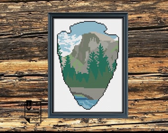 Yosemite National Park Cross Stitch PDF PATTERN | Chart | Instant Download | Embroidery | XStitch | Modern | Pattern Keeper Compatible
