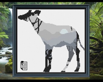 Okapi Cross Stitch - Etsy
