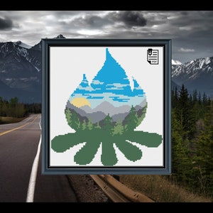 Woodland Campfire Cross Stitch PDF PATTERN | Chart | Instant Download | Embroidery | XStitch | Modern | Pattern Keeper Compatible