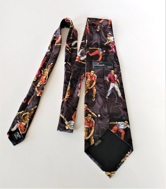 TENNIS  Rossetti Uomo SILK NECKTIE / Vintage Wide… - image 5