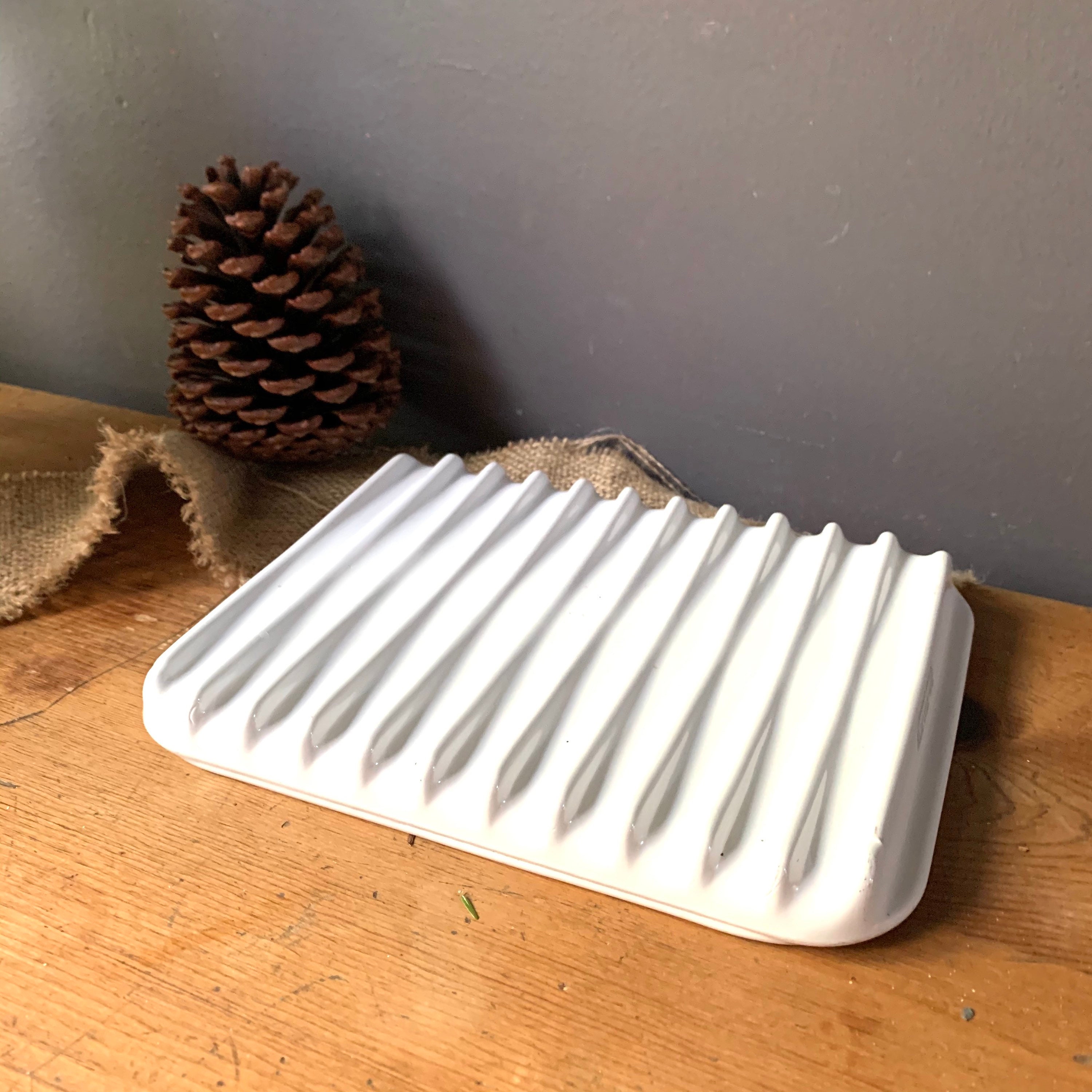 Ceramic Roasting Rack by Corning Ware White Grill Plate for Etsy