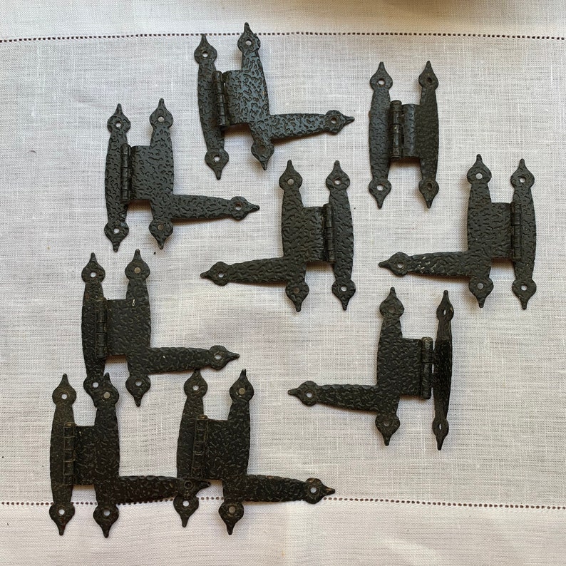 Primitive Country Pulls Hammered Iron Hardware Heart Etsy