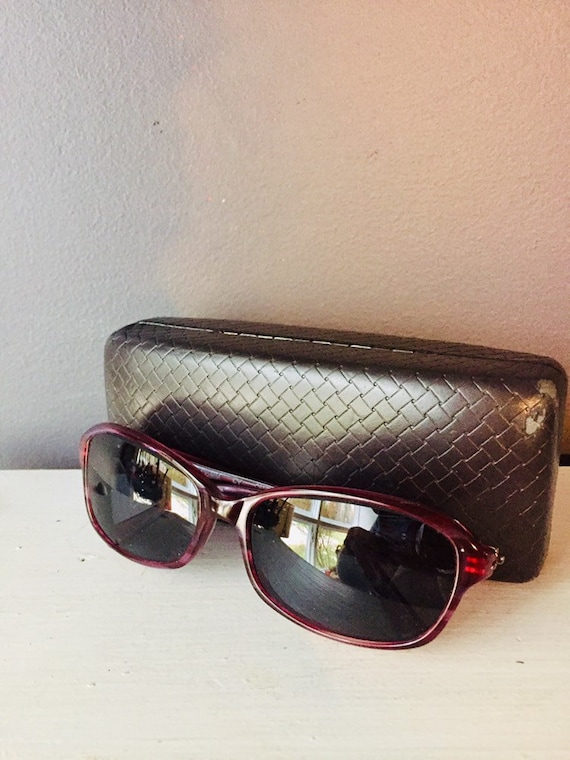 Vintage Cole Haan Sunglasses, Red Amber Color Fra… - image 1