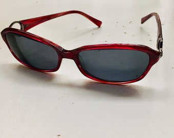 Vintage Cole Haan Sunglasses, Red Amber Color Frame, Dark  display picture 3
