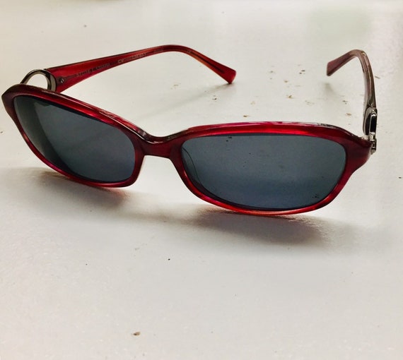 Vintage Cole Haan Sunglasses, Red Amber Color Fra… - image 9