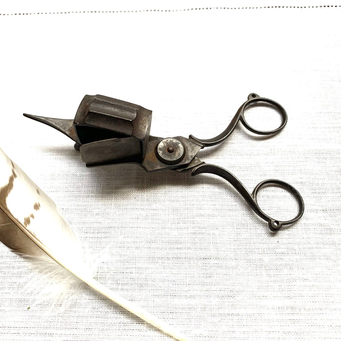 Antique Candle Snuffer Wick Trimming Scissors Decorative Etsy