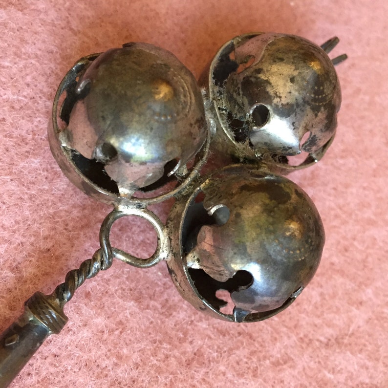 Antique Victorian Baby Rattle Silver Baby Rattle With Etsy