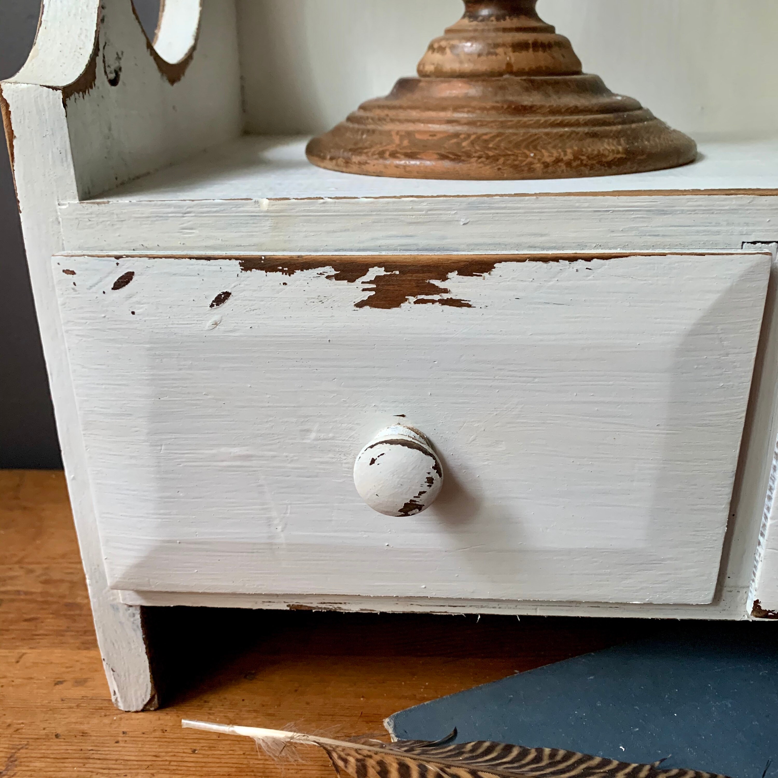 Antique Countertop Shelf with Drawers Candle Shelf Child Etsy
