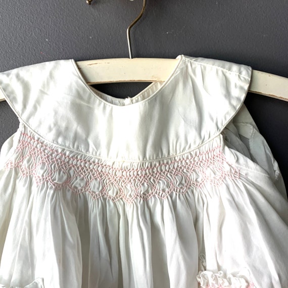 Vintage Baby Girl Dress, Polly Flinders Smocked D… - image 2