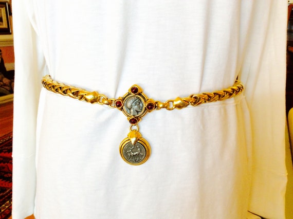 designer gold chain belt