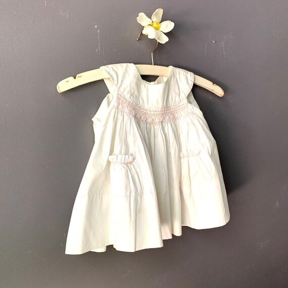 Vintage Baby Girl Dress, Polly Flinders Smocked D… - image 5