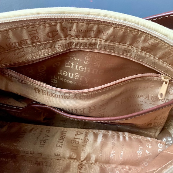 Vintage Etienne Aigner Shoulder Bag,  Cognac Tan … - image 5