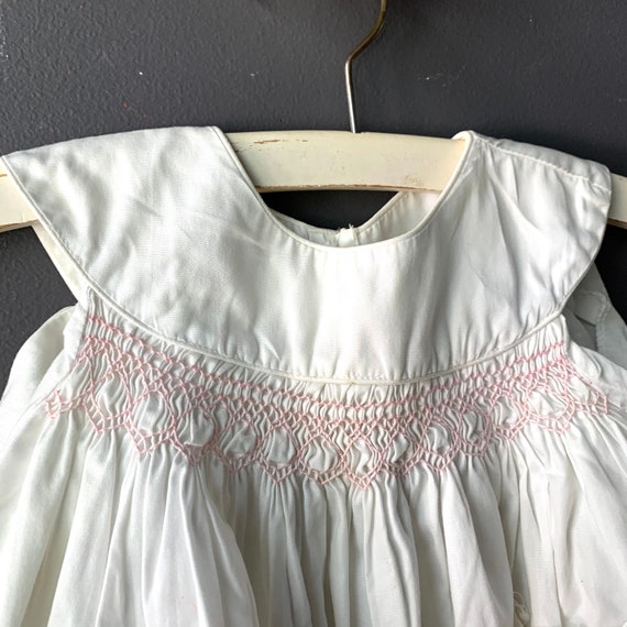 Vintage Baby Girl Dress, Polly Flinders Smocked D… - image 7