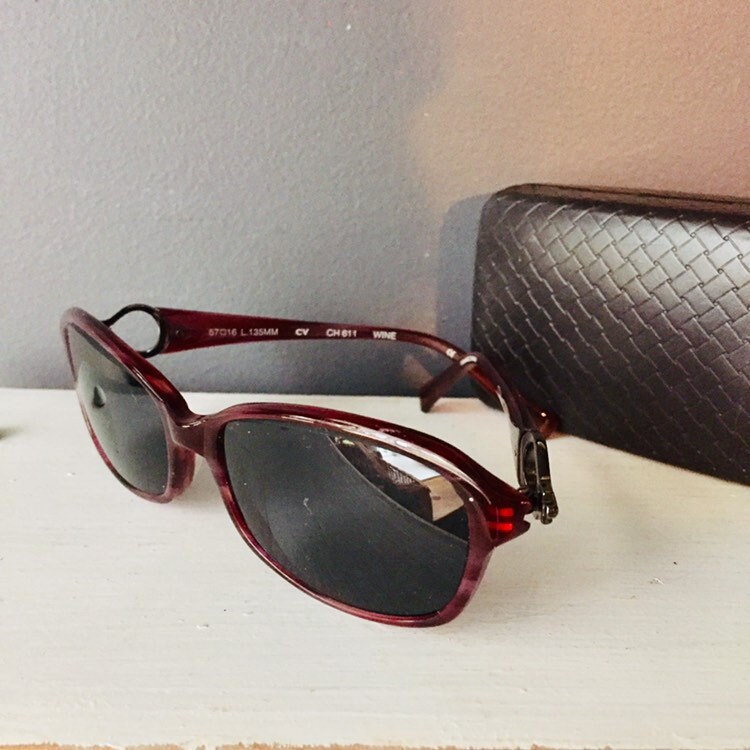 Vintage Cole Haan Sunglasses, Red Amber Color Frame, Dark  display picture 3