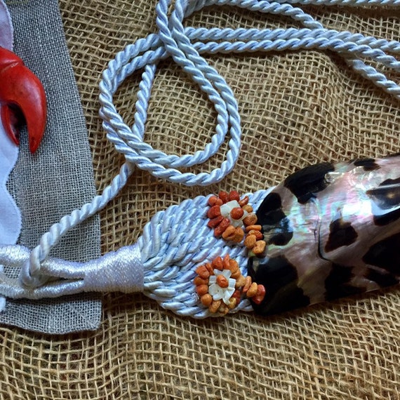 Vintage Braided Multicolor Rope Belt with Gold Accent - Cream, Coral & Teal il_1080xN.6919428426_h826.jpg main image 2
