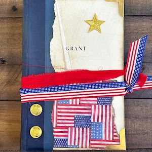 Decorated General Grant Book: Upcycled Civil War History