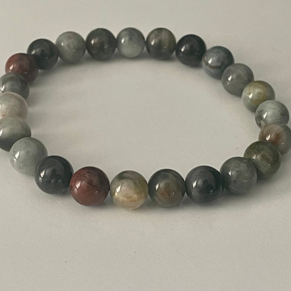 8mm Hawks Eye Stone Bracelet