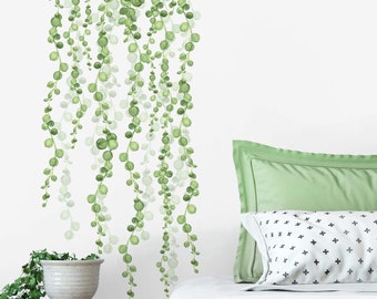 Ivy Foliage Hanging Leave Nice Tropical Plant Nursery Removable DIY Wall Sticker