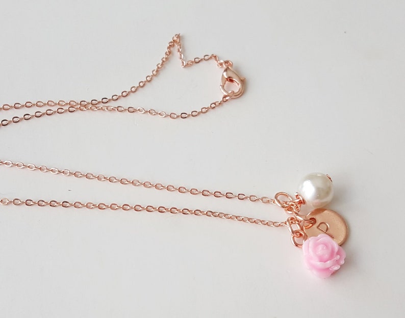 Flower Girl Proposal Gift Personalized Necklace Flower Girl Etsy