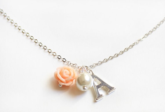 Etsy flower store girl necklace