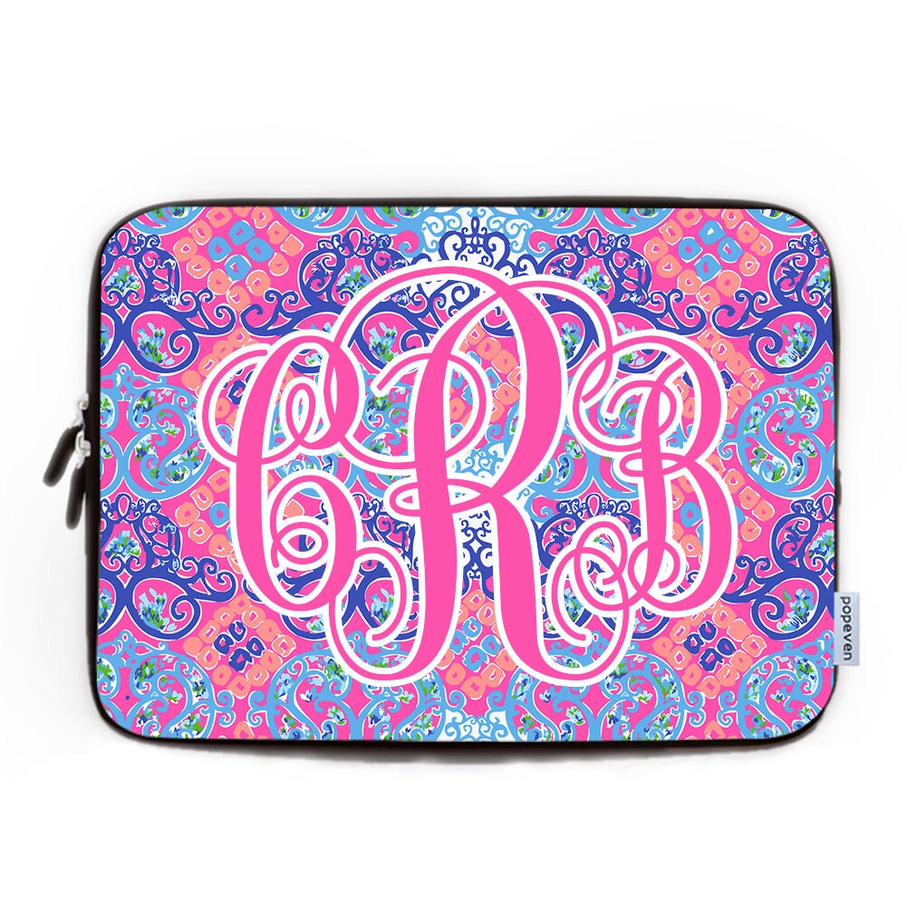 Custom Monogram Laptop Sleeve 15Personalized Monogram Laptop Etsy