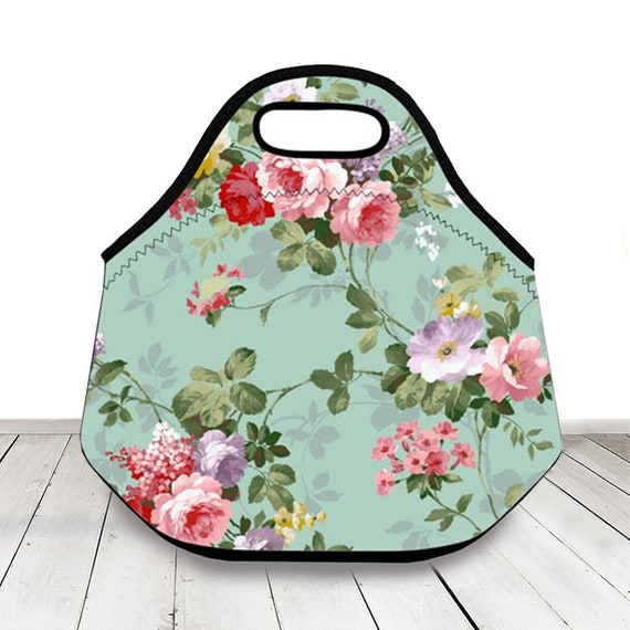 floral lunch bag