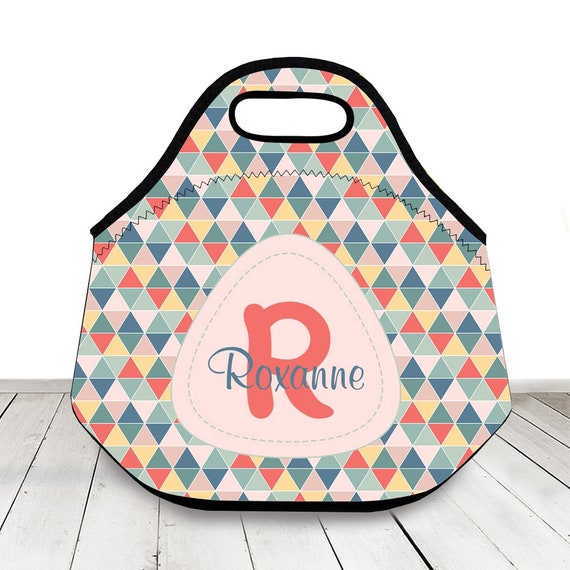 lunch bag with initial