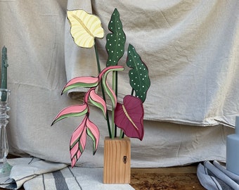 Bouquet di Heliconia, Begonia maculata e Anthurium