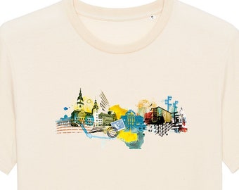 T-Shirt "Chemnitz-City", natur, beige, Stadt, Herren Shirt, Kulturhauptstadt