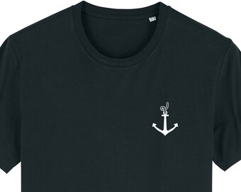 T-shirt "Anchor", black, men's shirt, men's shirt, printed, screen printed, t-shirt