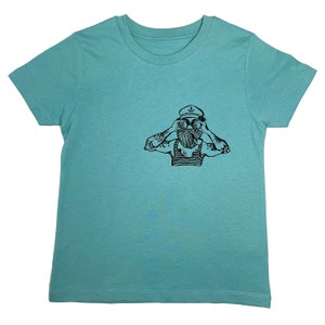 Children&#39;s T-Shirt &quot;Sailor&quot; mint, organic cotton, sailor, ship trip, screen print