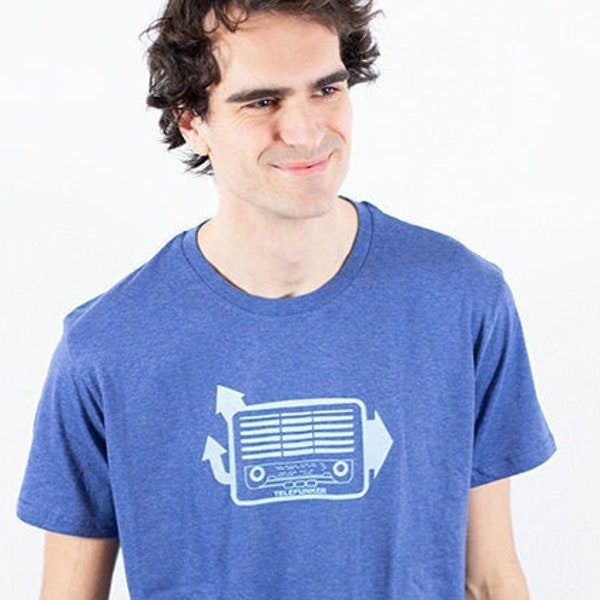 T-shirt, "Radio", printed, screen printed organic cotton