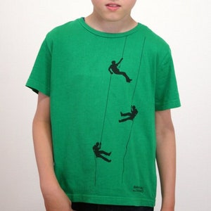 Kids T-Shirt "Climber" Green, Bouldering, Screen Printing, Printed T-Shirt, Unisex