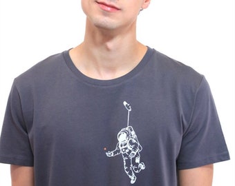 Cosmonaut T-shirt in anthracite, printed, screen printed, astronaut, men