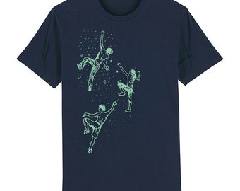 T-shirt, bouldering, navy, organic, climbing, free climbing, mountaineering shirt