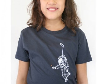 Children's T-shirt "Kosmonaut" dark grey/anthracite, printed