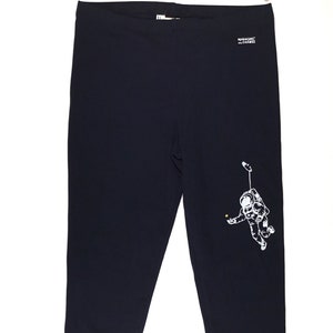 Leggings, &quot;Kosmonaut&quot;, navy, printed trousers, astronaut, screen-printed, printed clothes