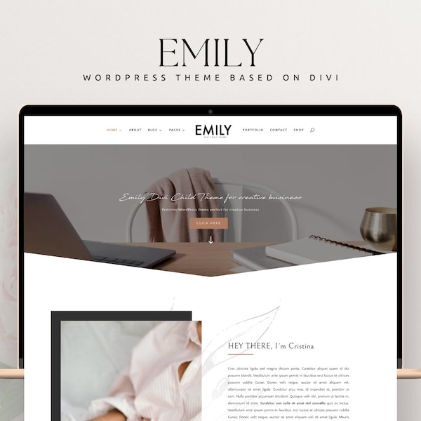 Business WordPress Template / Business Divi Child Theme Emily / Premium WordPress Theme