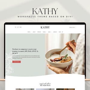 WordPress Wellness Health Coach Theme Kathy / Divi Child Theme / Nutrition Coach / Therapist