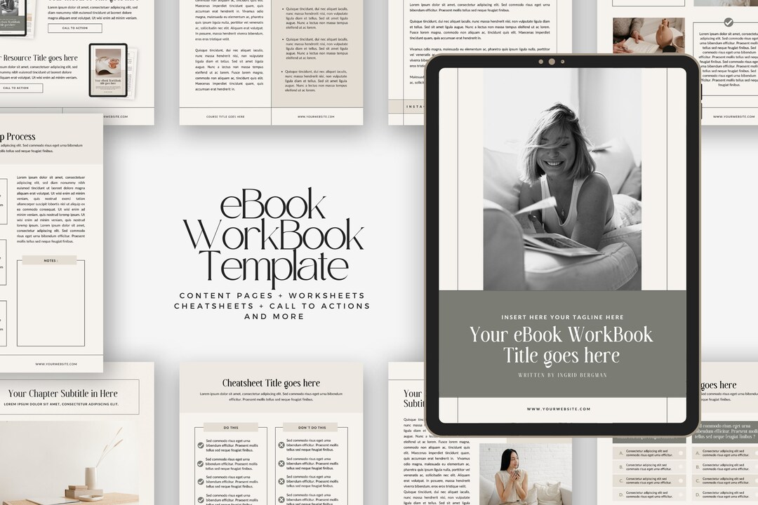 Canva Ebook Workbook Template Ingrid / Content Creator / Media Manager ...