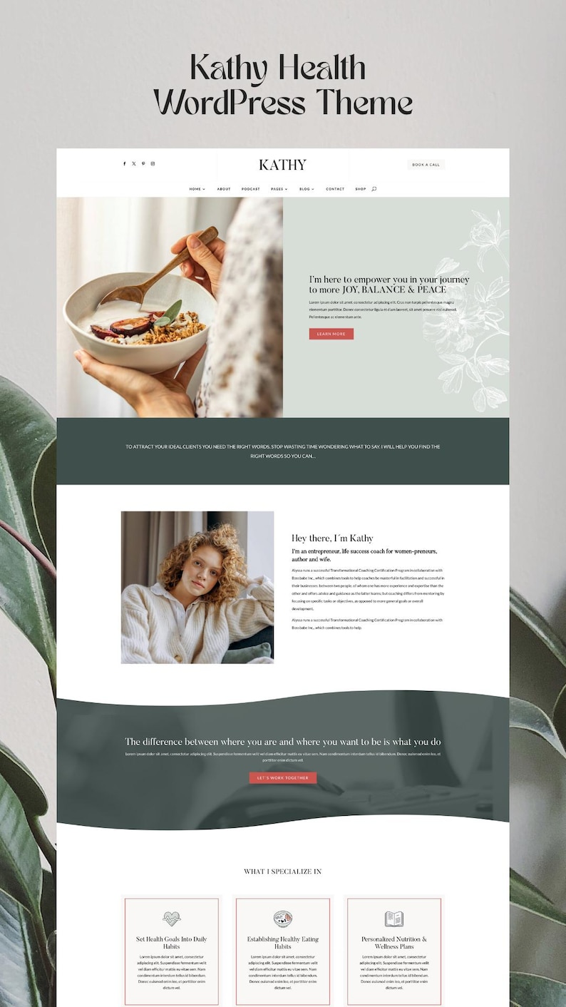 Wellness Coach WordPress Theme: Divi Child Theme for Therapists afbeelding 3
