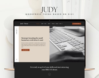 Black WordPress Theme: Business Coach Divi Child Judy