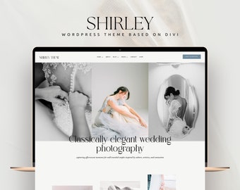 Photography Wordpress Theme Shirley / Divi Child Theme / Event Planners / Wedding Photography / Florist / Stylist