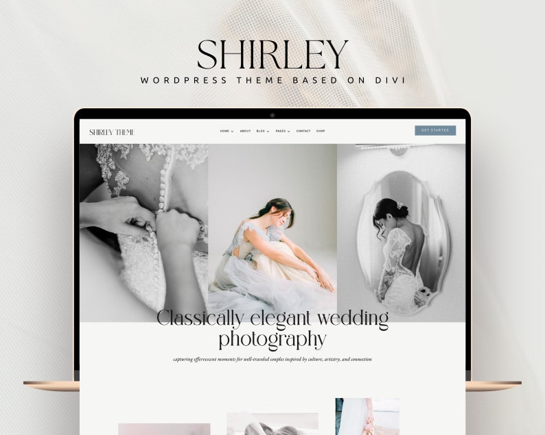 Photography WordPress Theme Based on Divi Shirley 1