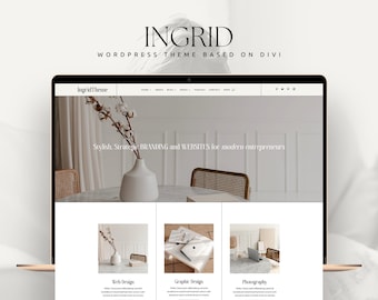 Ingrid WordPress Divi Theme | Minimal Elegant Portfolio for Creatives