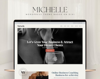 Wordpress Business Theme Michelle / Divi Child Theme / Virtual Assistant / Creative Website