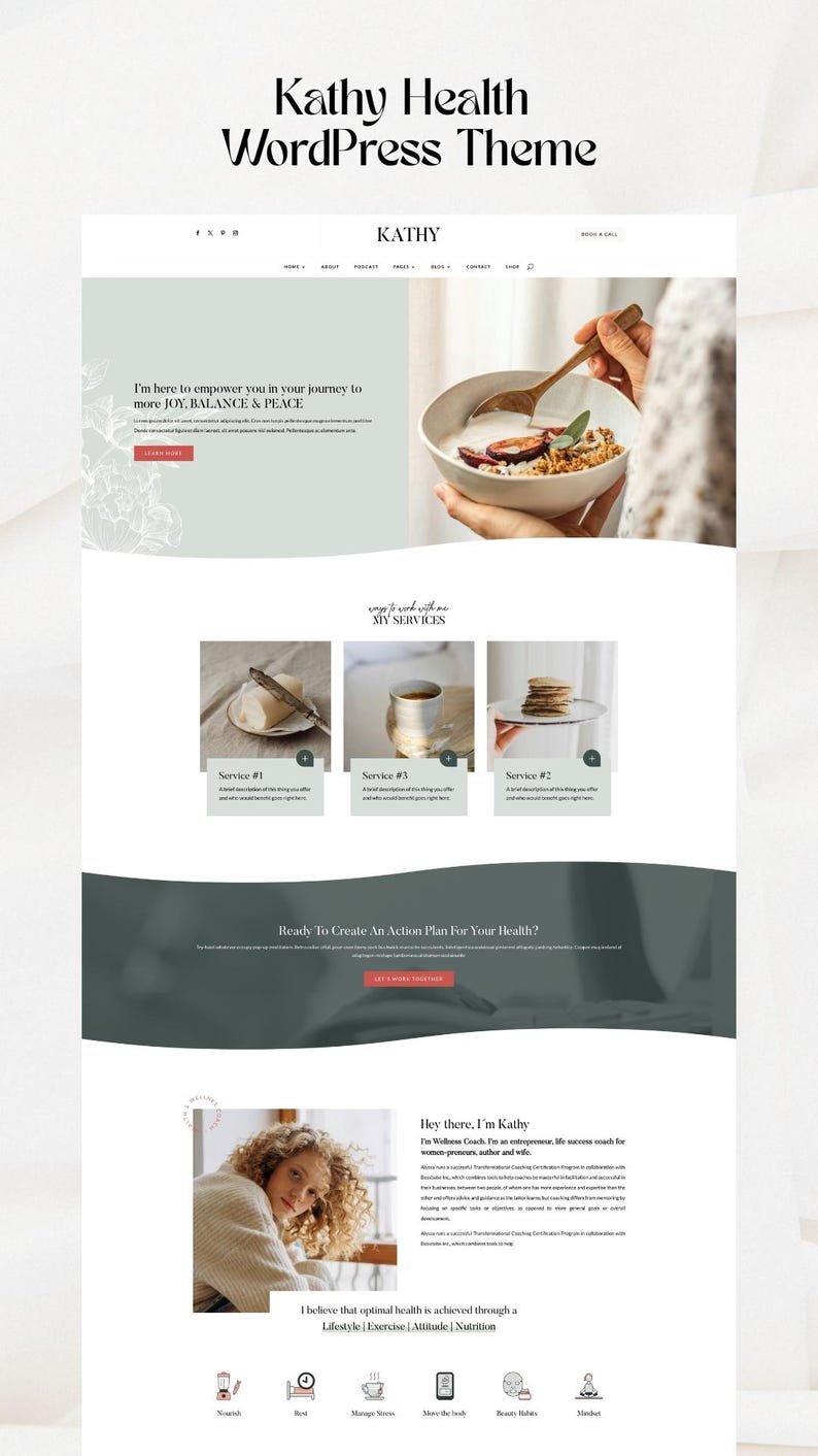 Wellness Coach WordPress Theme: Divi Child Theme for Therapists afbeelding 5