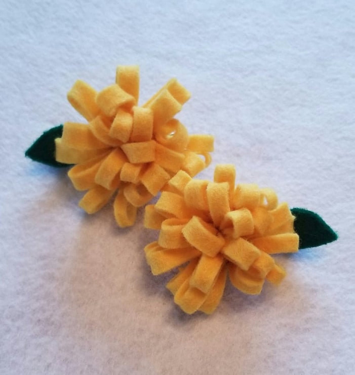 Marigold Flower Hair Clips Etsy.de